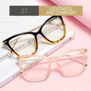 Cat Eye Glasses Frames Women Metal Goggles Transparent Glsses Frame For Female Big Frame Eyeglasses Clear Lens Eye Glasses