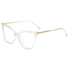 Load image into Gallery viewer, Cat Eye Glasses Frames Women Metal Goggles Transparent Glsses Frame For Female Big Frame Eyeglasses Clear Lens Eye Glasses