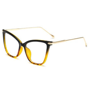 Cat Eye Glasses Frames Women Metal Goggles Transparent Glsses Frame For Female Big Frame Eyeglasses Clear Lens Eye Glasses