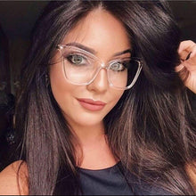 Load image into Gallery viewer, Cat Eye Glasses Frames Women Metal Goggles Transparent Glsses Frame For Female Big Frame Eyeglasses Clear Lens Eye Glasses