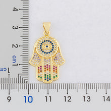 Load image into Gallery viewer, 2020 Dropshipping Hamsa Evil Eye Necklace For Women Collares  Colorful Palm Fatima Necklace Best Party Birthday Jewelry Gift