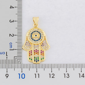 2020 Dropshipping Hamsa Evil Eye Necklace For Women Collares  Colorful Palm Fatima Necklace Best Party Birthday Jewelry Gift