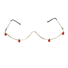 Load image into Gallery viewer, 2023 Crystal Sunglasses Frames For Women Wave Eyeglasses Alloy Frames For Men Eyewear Decoration Half Frame Glasses