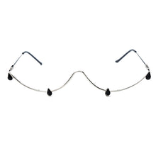 Load image into Gallery viewer, 2023 Crystal Sunglasses Frames For Women Wave Eyeglasses Alloy Frames For Men Eyewear Decoration Half Frame Glasses