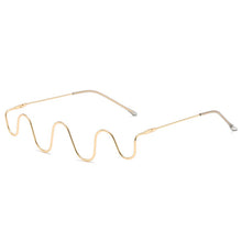 Load image into Gallery viewer, 2023 Diamond Glasses Frames Women Half Frame Eyeglasses Ladies Rhinestone Wave Eyewear Decoration Spectacles