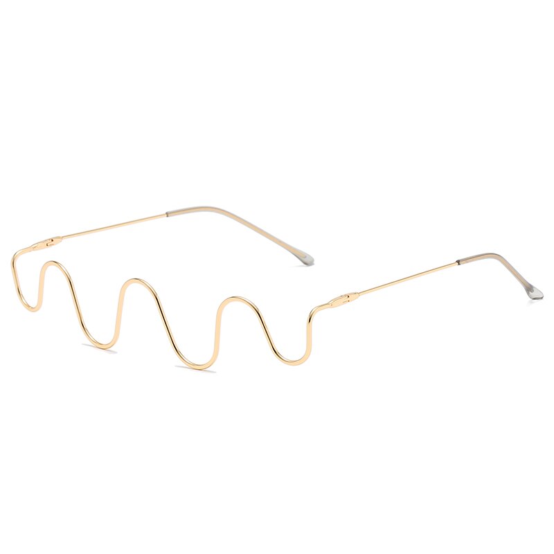 2023 Diamond Glasses Frames Women Half Frame Eyeglasses Ladies Rhinestone Wave Eyewear Decoration Spectacles