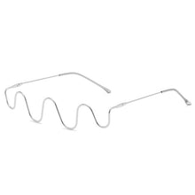 Load image into Gallery viewer, 2023 Diamond Glasses Frames Women Half Frame Eyeglasses Ladies Rhinestone Wave Eyewear Decoration Spectacles