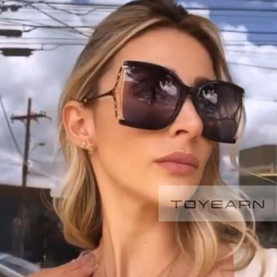 2023 Famous  Brand Design Oversized Butterfly Sunglasses Women Vintage Metal Frame Gradient Sun Glasses For Female