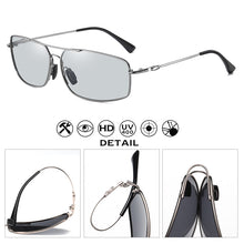 Load image into Gallery viewer, 2023 Memory Metal Sunglasses Men Polarized Photochromic Day Night Driving Glasses Women Discoloration Lens lentes de sol