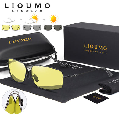 2023 Memory Metal Sunglasses Men Polarized Photochromic Day Night Driving Glasses Women Discoloration Lens lentes de sol