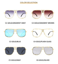 Load image into Gallery viewer, 2022  Metal gradient square frame men's sunglasses brand Design driving sunglasses Vintage sun Glasses oculos de sol