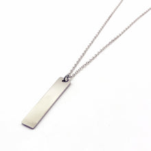 Load image into Gallery viewer, 2020 Fashion New Black Rectangle Pendant Necklace Men Trendy Simple Stainless Steel Chain Men Necklace Jewelry Gift