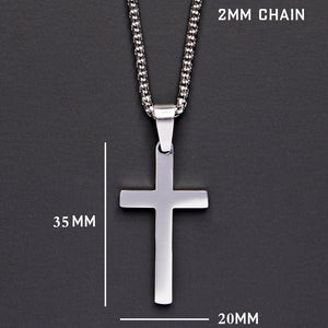 2020 Fashion New Classic Cross Men Necklace  Stainless Steel Chain Pendant Necklace For Men Jewelry Gift