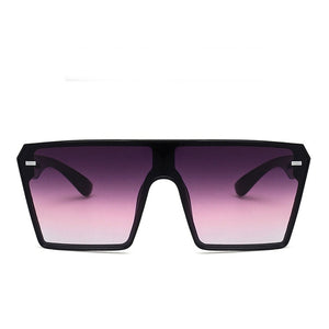 2022 occhiali da sole quadrati oversize occhiali da sole con montatura retrò sfumata retrò per donna occhiali da sole con montatura a specchio con lenti trasparenti 
