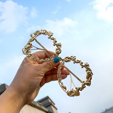 2023 Oversized Sunglasses Women  Brand Vintage Punk Sunglasses Men Baroque Pearl Sun Glasses UV400 Oculos Feminino