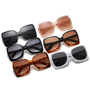 Fashion Oversized Women Sunglasses Brand Designer Plastic Female Big Frame Gradient Sun Glasses UV400 gafas de sol mujer