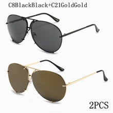 Carica l&#39;immagine nel visualizzatore di Gallery, 2022  Pilot Sunglasses Women Men Brand Designer Retro Mirror Sun Glasses Outdoor Driving Eyewear Shades for Women
