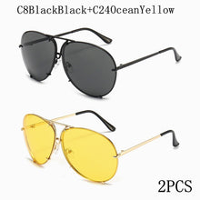 Carica l&#39;immagine nel visualizzatore di Gallery, 2022  Pilot Sunglasses Women Men Brand Designer Retro Mirror Sun Glasses Outdoor Driving Eyewear Shades for Women