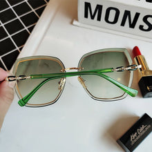 Load image into Gallery viewer, 2023 Rimless Square Sunglasses Women Crysta Arms Metal Gradient Blue Pink Cat Eye Glasses Elegant Brand Eyewear Feminino