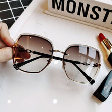 Load image into Gallery viewer, 2023 Rimless Square Sunglasses Women Crysta Arms Metal Gradient Blue Pink Cat Eye Glasses Elegant Brand Eyewear Feminino