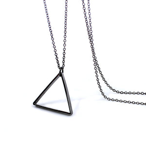 2020 Fashion Simple Black New Pendant Necklace for Men women Stainless Steel Long Necklace Party Jewelry collier femme collar