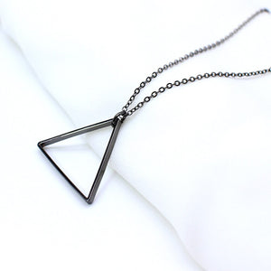 2020 Fashion Simple Black New Pendant Necklace for Men women Stainless Steel Long Necklace Party Jewelry collier femme collar