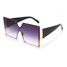 Load image into Gallery viewer, 2023 Square Sunglasses Women Brand Designer Oversized Gradient Blue Black One Piece Sun Glasses Style Shades UV400