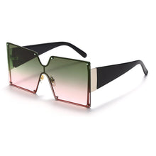 Load image into Gallery viewer, 2023 Square Sunglasses Women Brand Designer Oversized Gradient Blue Black One Piece Sun Glasses Style Shades UV400