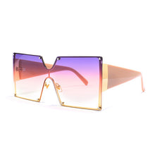 Load image into Gallery viewer, 2023 Square Sunglasses Women Brand Designer Oversized Gradient Blue Black One Piece Sun Glasses Style Shades UV400