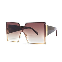Load image into Gallery viewer, 2023 Square Sunglasses Women Brand Designer Oversized Gradient Blue Black One Piece Sun Glasses Style Shades UV400