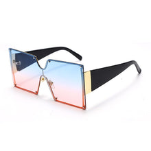 Load image into Gallery viewer, 2023 Square Sunglasses Women Brand Designer Oversized Gradient Blue Black One Piece Sun Glasses Style Shades UV400