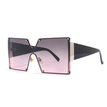 Load image into Gallery viewer, 2023 Square Sunglasses Women Brand Designer Oversized Gradient Blue Black One Piece Sun Glasses Style Shades UV400