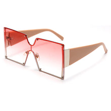 Load image into Gallery viewer, 2023 Square Sunglasses Women Brand Designer Oversized Gradient Blue Black One Piece Sun Glasses Style Shades UV400