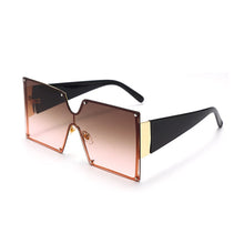 Load image into Gallery viewer, 2023 Square Sunglasses Women Brand Designer Oversized Gradient Blue Black One Piece Sun Glasses Style Shades UV400