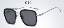 Carica l'immagine nel visualizzatore di Gallery, 2022   Tony Stark Flight 006 Style Sunglasses Men Square Aviation Brand Design Sun Glasses Oculos De Sol UV400
