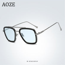 Carica l'immagine nel visualizzatore di Gallery, 2022   Tony Stark Flight 006 Style Sunglasses Men Square Aviation Brand Design Sun Glasses Oculos De Sol UV400