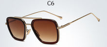Carica l'immagine nel visualizzatore di Gallery, 2022   Tony Stark Flight 006 Style Sunglasses Men Square Aviation Brand Design Sun Glasses Oculos De Sol UV400