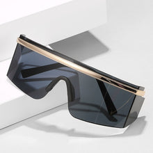 Load image into Gallery viewer, 2023 Windproof Goggle Sunglasses Men Women One Piece Lens Brand Oversized Flat Top Wrap Metal Sun Glasses For Male UV400