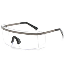 Load image into Gallery viewer, 2023 Windproof Goggle Sunglasses Men Women One Piece Lens Brand Oversized Flat Top Wrap Metal Sun Glasses For Male UV400