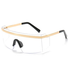 Load image into Gallery viewer, 2023 Windproof Goggle Sunglasses Men Women One Piece Lens Brand Oversized Flat Top Wrap Metal Sun Glasses For Male UV400