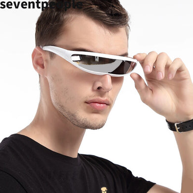 2023 X Men Sunglasses  Brand Designer One-piece Personality Fish Shape Sun Glasses Women Eyewear for Party UV400