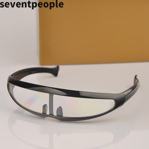 2023 X Men Sunglasses  Brand Designer One-piece Personality Fish Shape Sun Glasses Women Eyewear for Party UV400