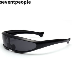 2023 X Men Sunglasses  Brand Designer One-piece Personality Fish Shape Sun Glasses Women Eyewear for Party UV400