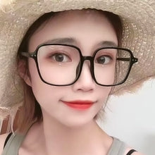 Load image into Gallery viewer, 2022 Flat Lens Eyeglasses Frame Blue Light Blocking Glasses Retro Big Frame Computer Game Reading Glasses Slim Face Eyewear