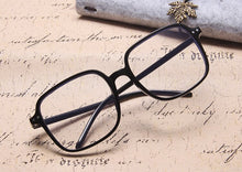 Load image into Gallery viewer, 2022 Flat Lens Eyeglasses Frame Blue Light Blocking Glasses Retro Big Frame Computer Game Reading Glasses Slim Face Eyewear