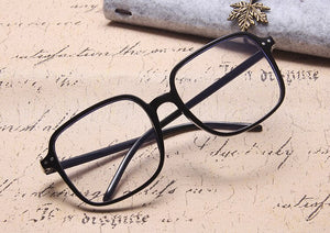2022 Flat Lens Eyeglasses Frame Blue Light Blocking Glasses Retro Big Frame Computer Game Reading Glasses Slim Face Eyewear