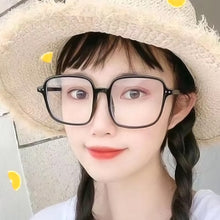 Load image into Gallery viewer, 2022 Flat Lens Eyeglasses Frame Blue Light Blocking Glasses Retro Big Frame Computer Game Reading Glasses Slim Face Eyewear