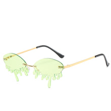 Load image into Gallery viewer, 2023 Funny Tassel Tears Rimless Sunglasses Women Brand Design Metal Frame Clear Lens Retro Eyewear Party Sun Glasses Shades UV