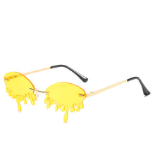 Load image into Gallery viewer, 2023 Funny Tassel Tears Rimless Sunglasses Women Brand Design Metal Frame Clear Lens Retro Eyewear Party Sun Glasses Shades UV