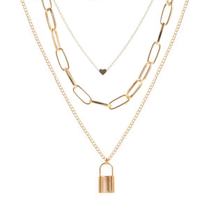 2020 Gold Long Chain Necklace Chokers For Women Multilayer Geometric Cross Pendant Necklaces Boho Maxi Statement Party Jewelry
